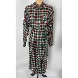 VTG Michel Sport Size XSmall Plaid Tartan Skirt Set Christmas Pleated Academia